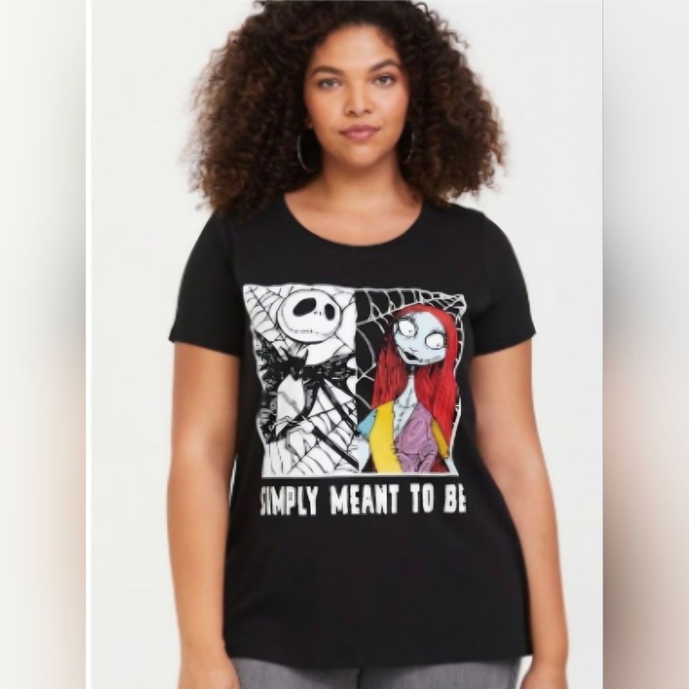 Torrid 6x Disney Nightmare Before Christmas Meant To Be Black Top